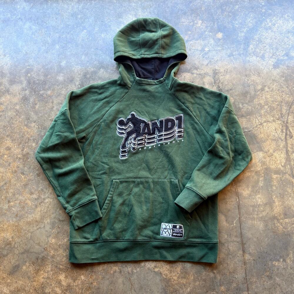 Vintage Y2K AND1 Boxy Green‎ Sweatshirt